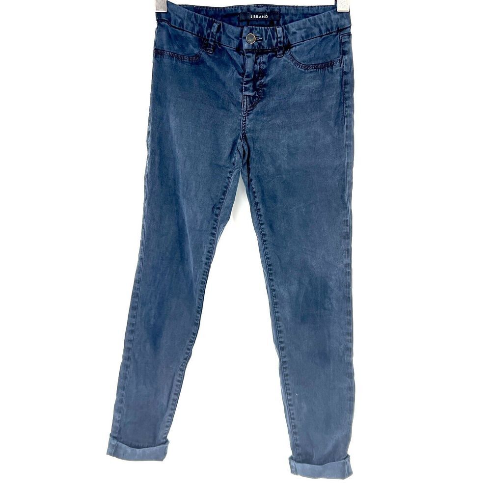 J BRAND Anja‎ Melody Skinny Pants Size 25 Faded Zip Fly Rolled Hem